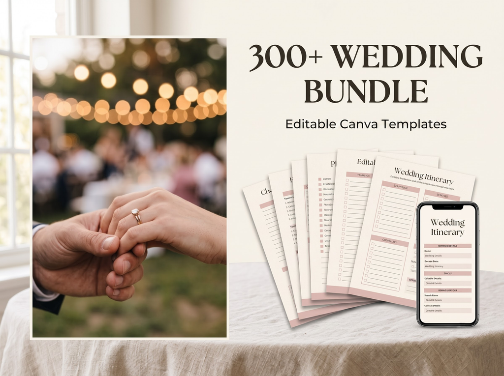 Ultimate Wedding Bundle | Itinerary, Invitations, Seating Chart & More