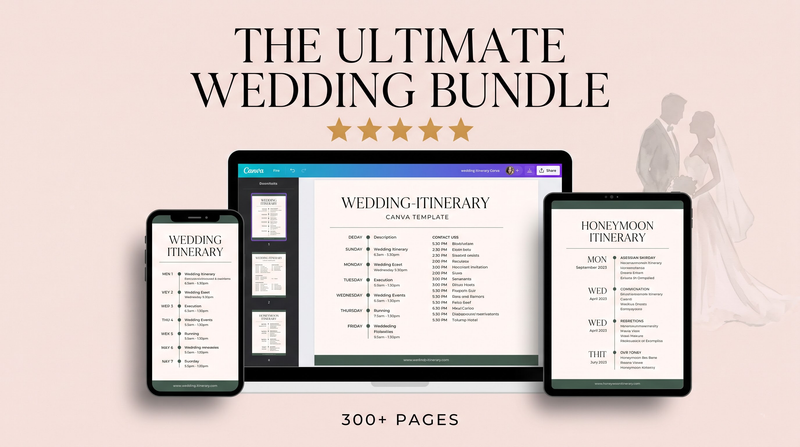 Ultimate Wedding Bundle | Itinerary, Invitations, Seating Chart & More