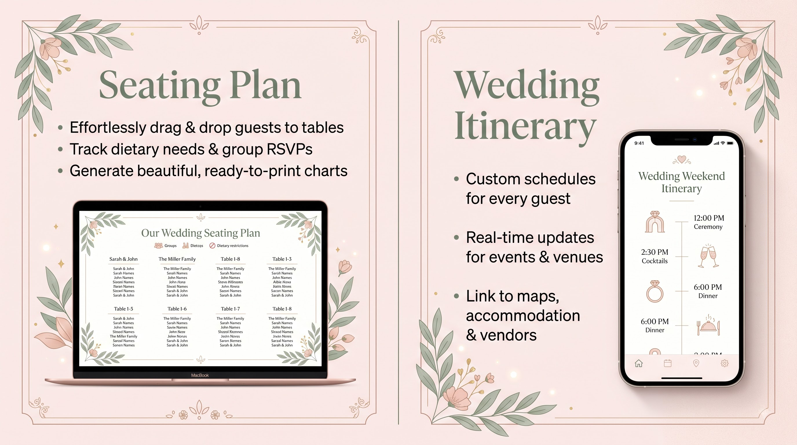 Ultimate Wedding Bundle | Itinerary, Invitations, Seating Chart & More
