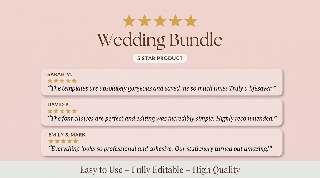 Ultimate Wedding Bundle | Itinerary, Invitations, Seating Chart & More